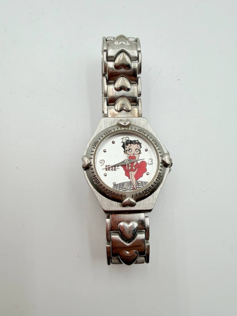 2004 Betty Boop Valdawn Watch 5208 Heart Bracelet Working Needs New Battery